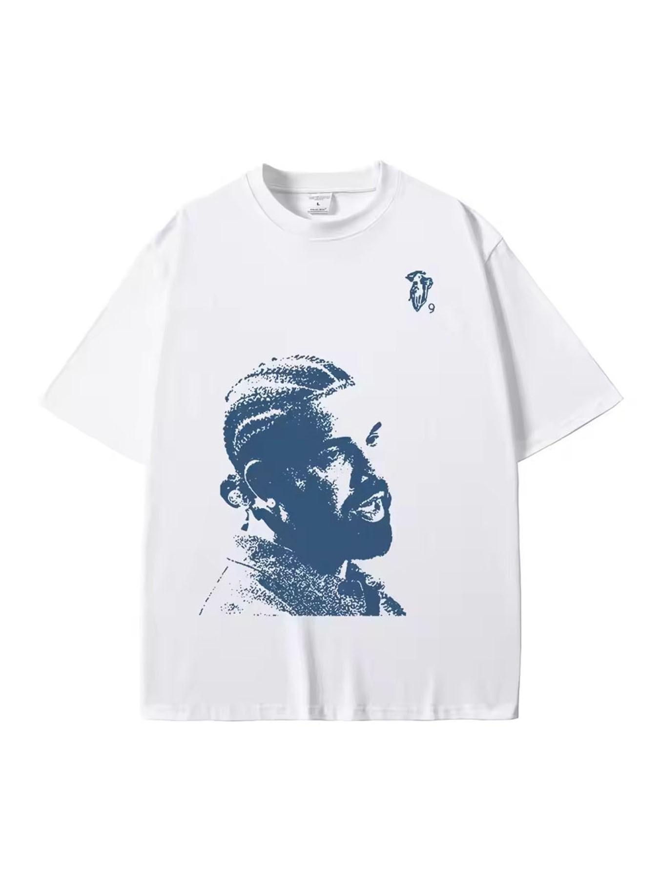 Vintage Rapper Drake Graphic T-Shirt for Men, Stylish Casual Short Sleeve Tee, Breathable Streetwear for All Seasons