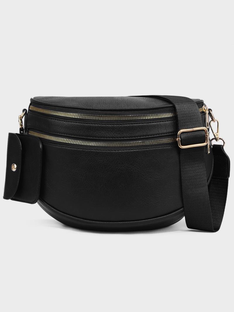 Fashionable Checkerboard Pattern Bag, Casual Versatile Zipper Shoulder Bag with Adjustable Strap and Coin Purse, Stylish Minimalist Commuting Lightweight Shoulder Women's Bag, Adjustable Crossbody Bag