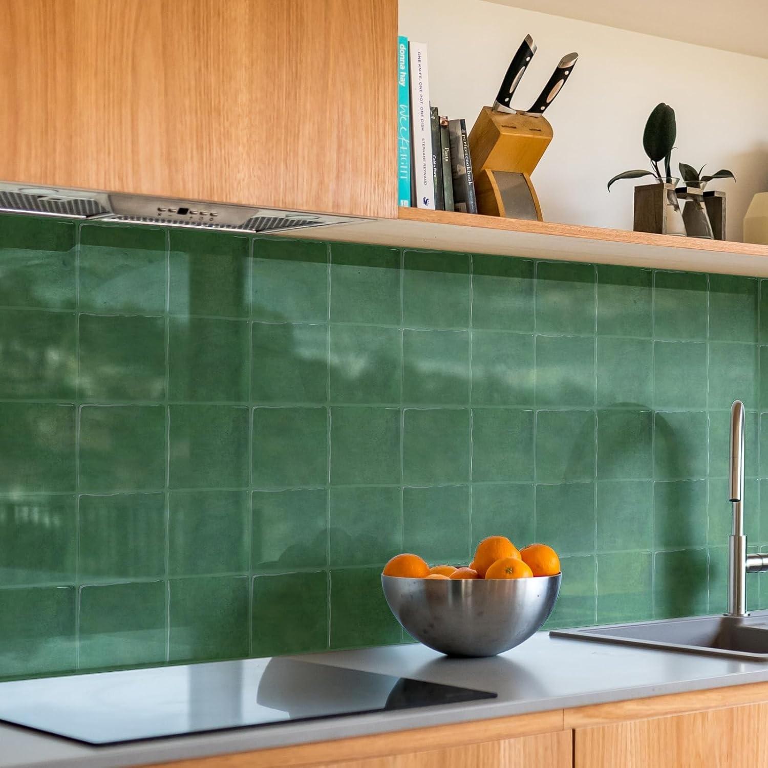 10-Sheets/20-Sheets Peel and Stick Backsplash Tiles, Kitchen Bathroom Square Self Adhesive Wall Tile, Checkerboard Mosaic Stickers