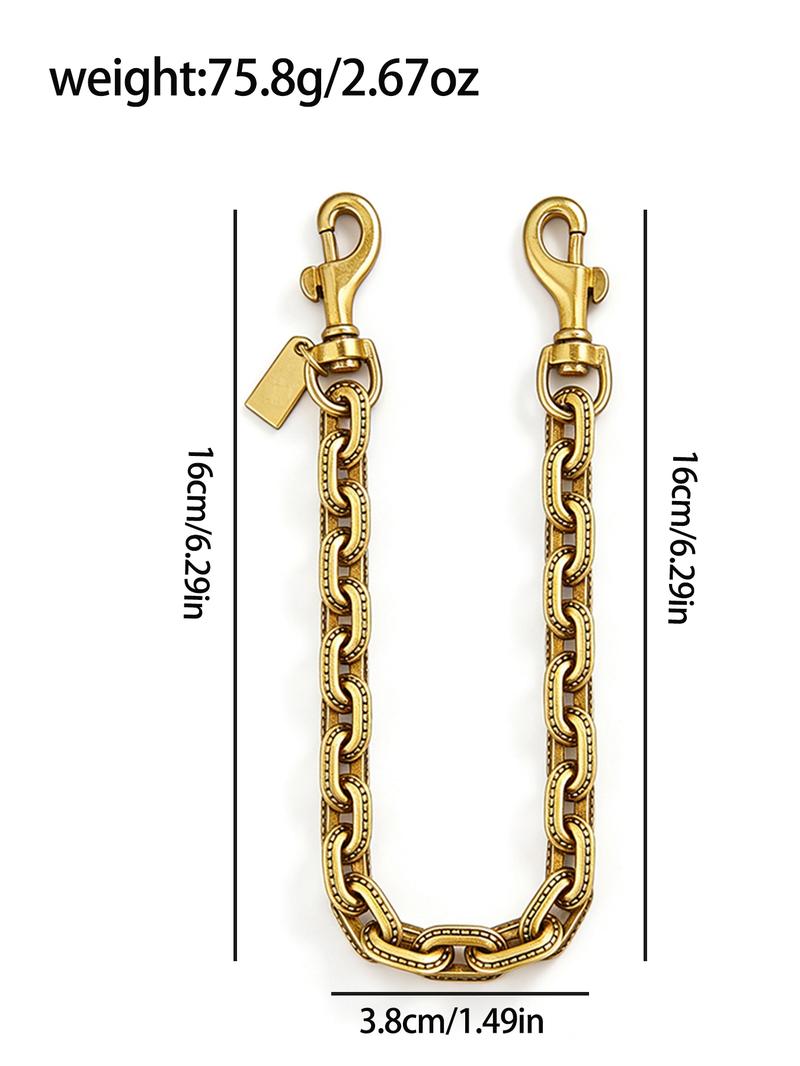Exquisite and compact popular versatile chain, retro bag decoration shoulder chain with embossed design, detachable, lightweight and easy to carry, fashionable shoulder strap chain, can be held in hand, Wallet Chain