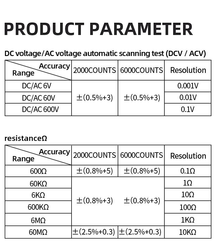 Fsh1 LCD High-Definition Display Handheld Mini Pen-Type Smart Digital Multimeter, Backlit, Battery-Free Model