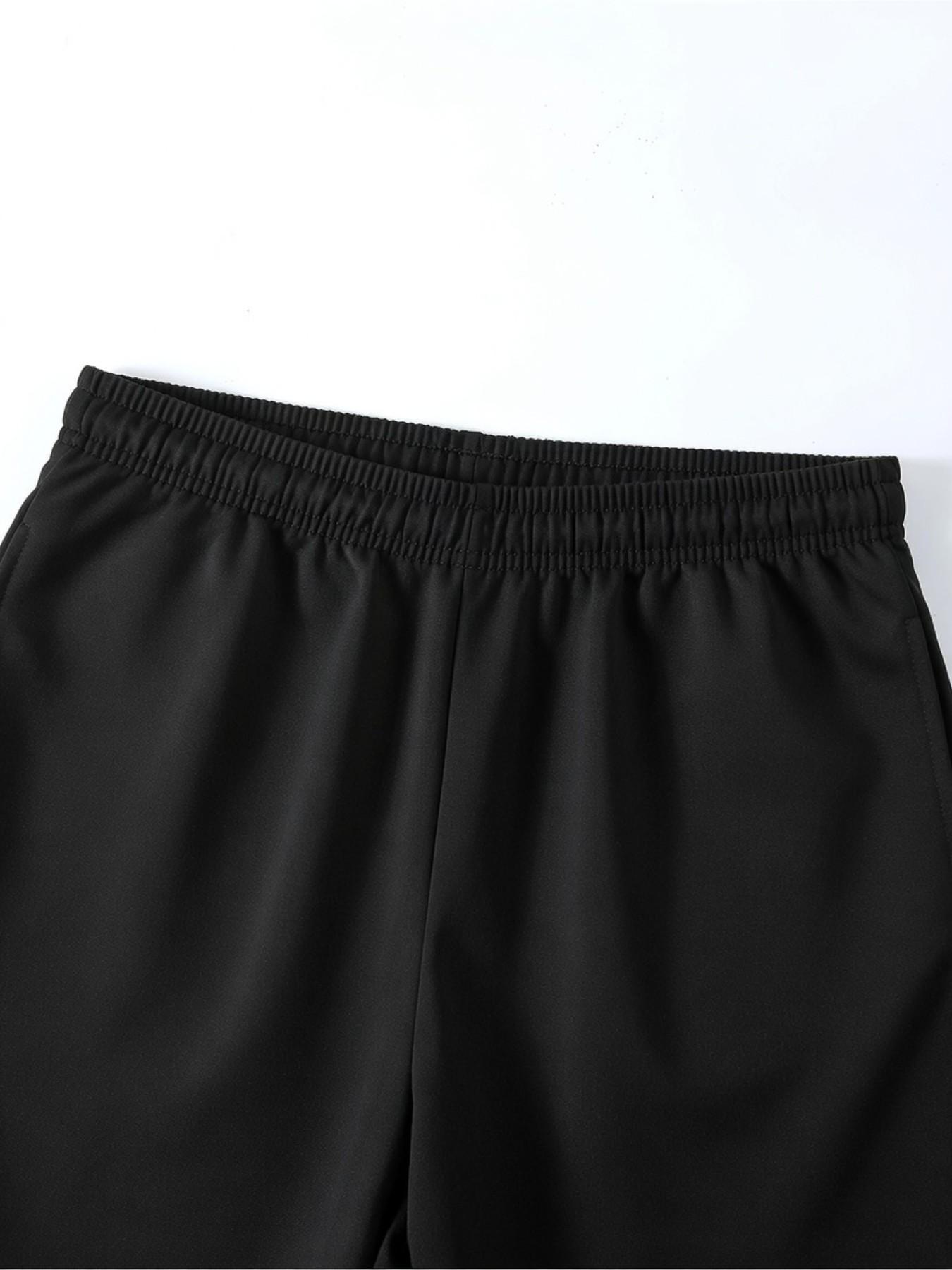 Men's Summer Casual 3D Letter Set, Lightweight Polyester, Round Neck, Short Sleeve Shorts, Dynamic Color Design