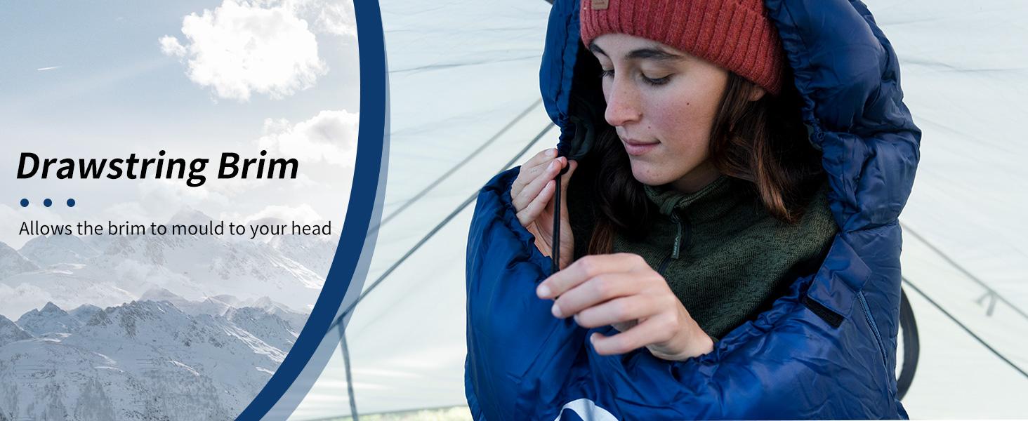 Naturehike Cold Weather Sleeping Bag for Adults, 30-39 ℉ Hollow Cotton Backpacking Sleeping Bag Winter, Mummy Sleeping Bag Warm for Camping, Hiking Essentials