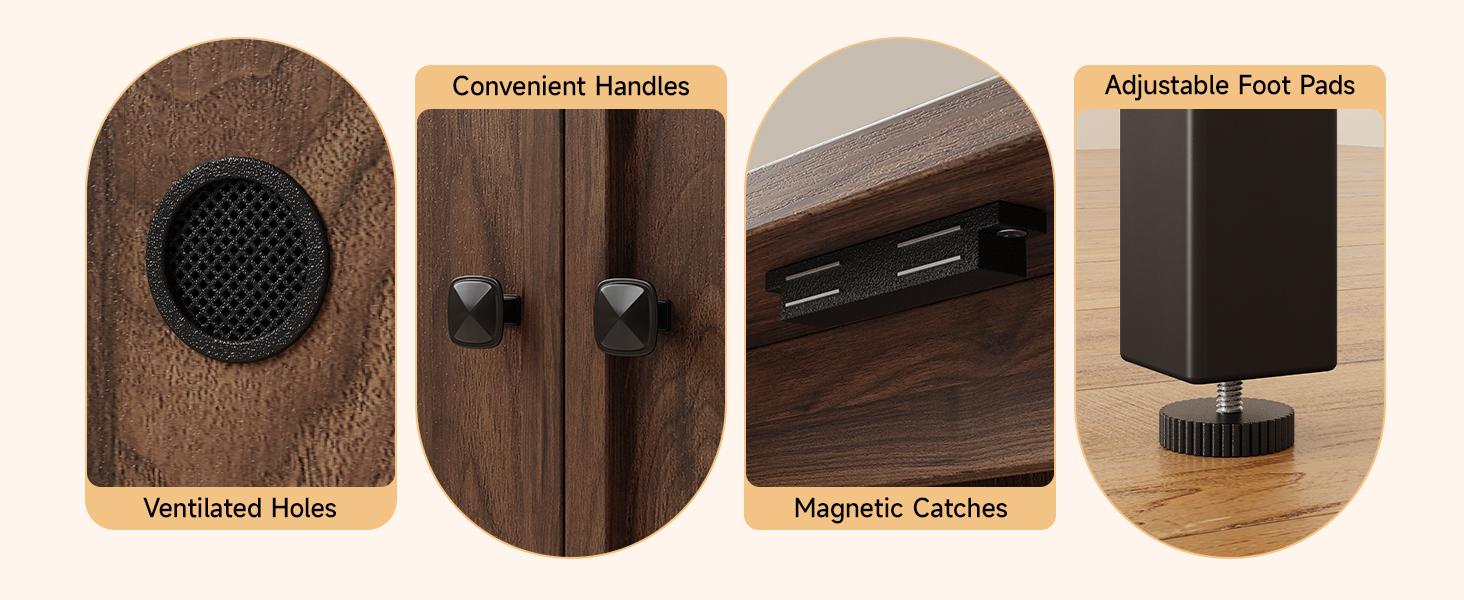 【SPOTLIGHT DAY】ONBRILL 59 Inches Cat Litter Box Enclosure for 2 Cats, Hidden Litter Boxes Furniture with Cat Scratch Pad, Large Indoor Pet House with Double Room, Wooden TV Stand Side Table