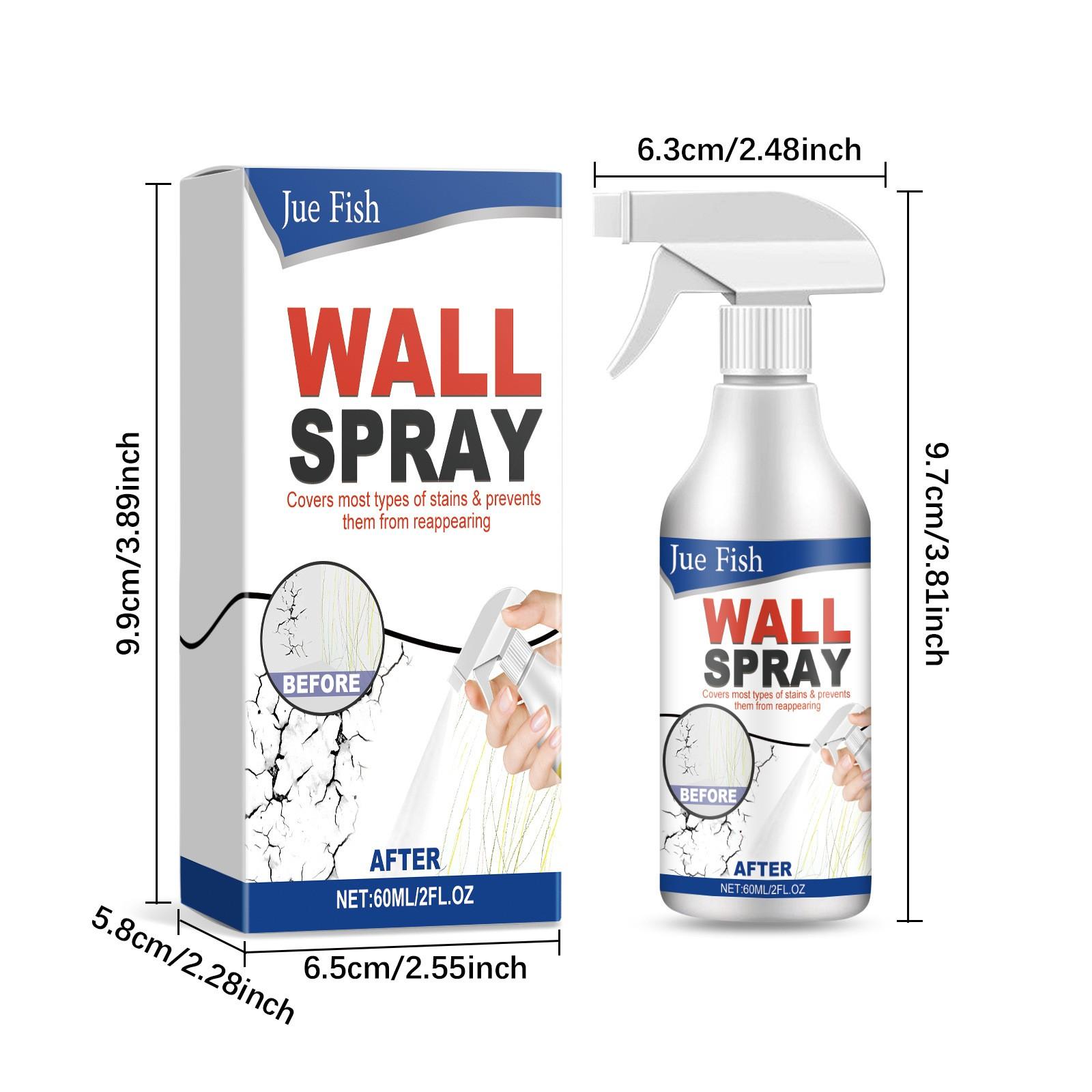 Jue Fish Wall Spray Paint Repair, Home Indoor Renovation, Moisture-Proof, Anti-Drop, Mold Removal, Direct Spray, Household Use