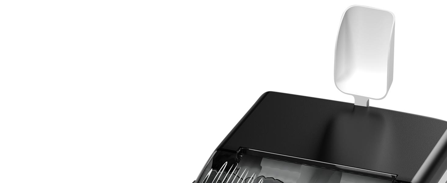 Electactic Nugget Countertop Ice Maker with Soft Chewable Pellet Ice, Pebble Portable Ice Machine, 34Lbs/Day, Self-Cleaning, Sonic Ice Maker, One Button Operation, for Kitchen,Office Stainless Steel Black