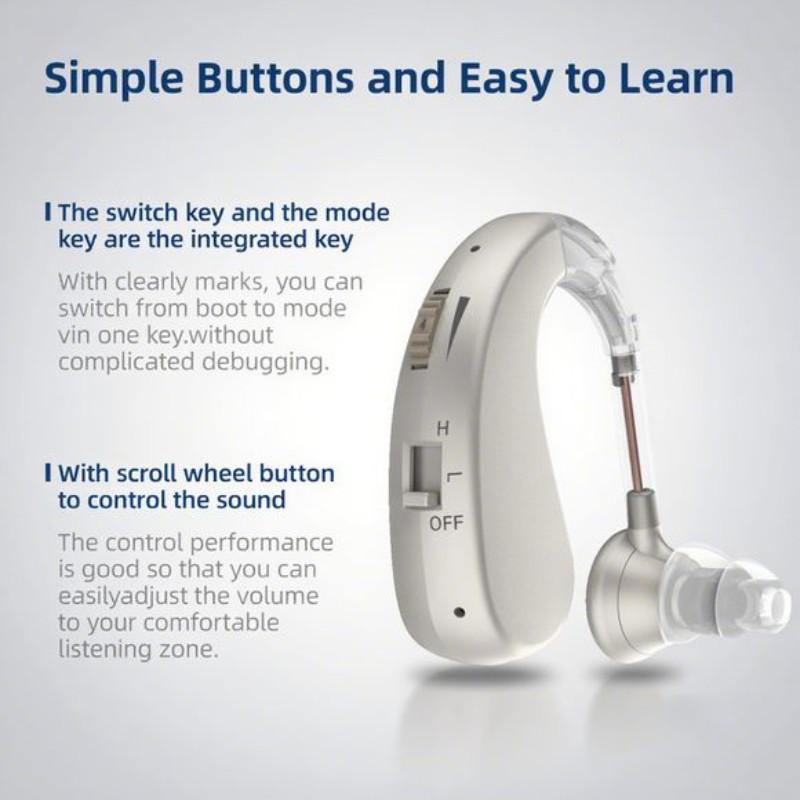 Mobile phone sound amplifier, hearing aid, personal sound amplification headphones, adjustable volume enhanced headphones, lightweight and comfortable full-ear headphones suitable for the elderly and adults, suitable for daily use.