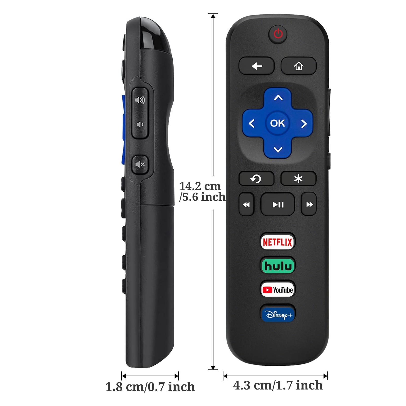 Replacement Remote Control Only for Roku TV, Compatible for TCL Roku/Hisense Roku/Sharp/Philips/Onn Roku (Not for Roku Stick and Box)