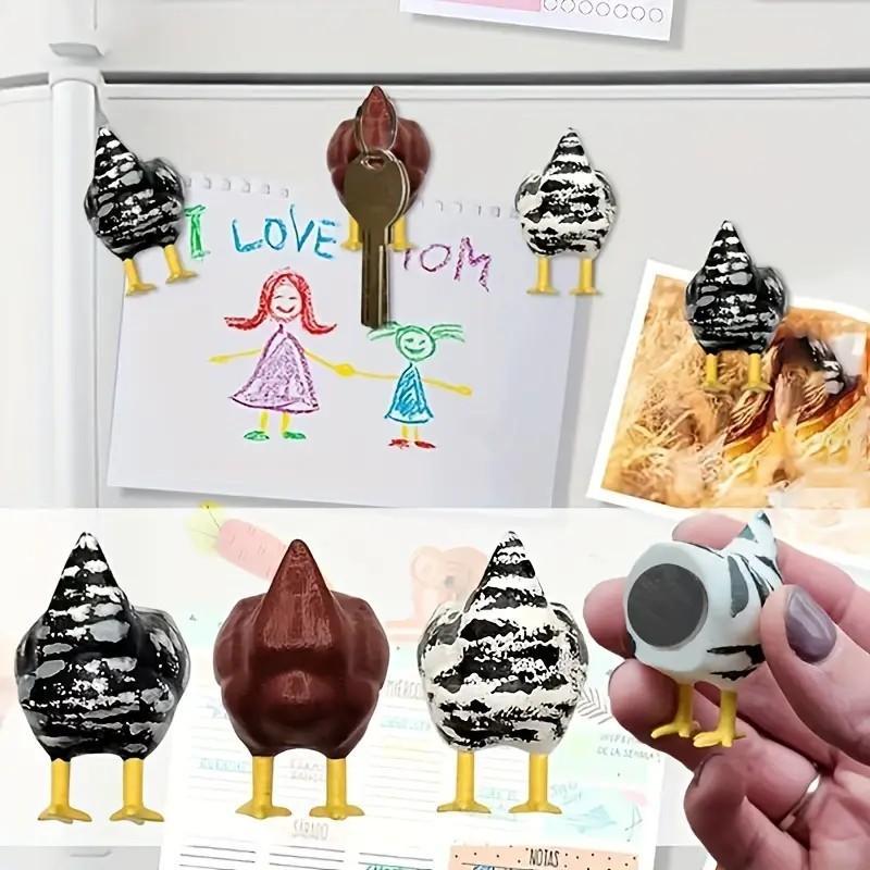Cartoon Chicken Design Fridge Magnet, 3 Counts/set Cute Decorative Magnets, Personalized Refrigerator Magnet for Kitchen or Office Whiteboard