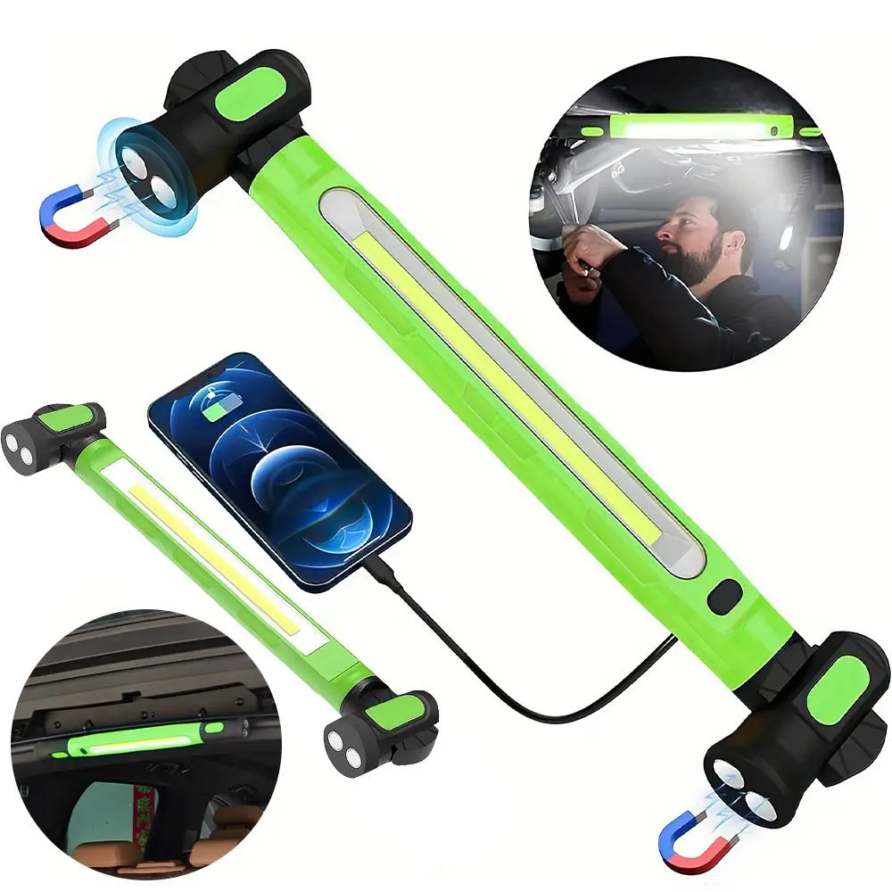 【BackToSchool】Under Hood Work Light Bar, 3000LM LED Magnetic Light Bar with Hooks, 5200mAh Cordless Rechargeable Hood Light, Single Pack, Ideal for Mechanic, Car Repair & Garage Use