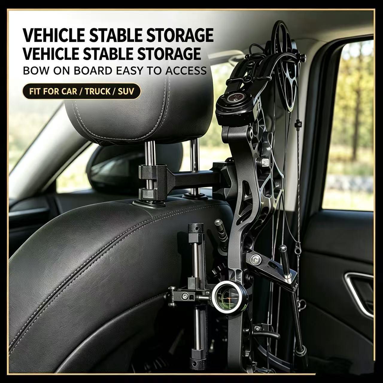 portable Archery Bow Mount Holder & Bow Hanger, Stable Vehicle Bow Rack Compatible with Car, Truck SUV, Durable Outdoor Hunting Archery Equipment, Handy Driving Tool Gadget, Cool Ideal Gift for Archery Enthusiasts  tech Hunt Compound Bow Set colo
