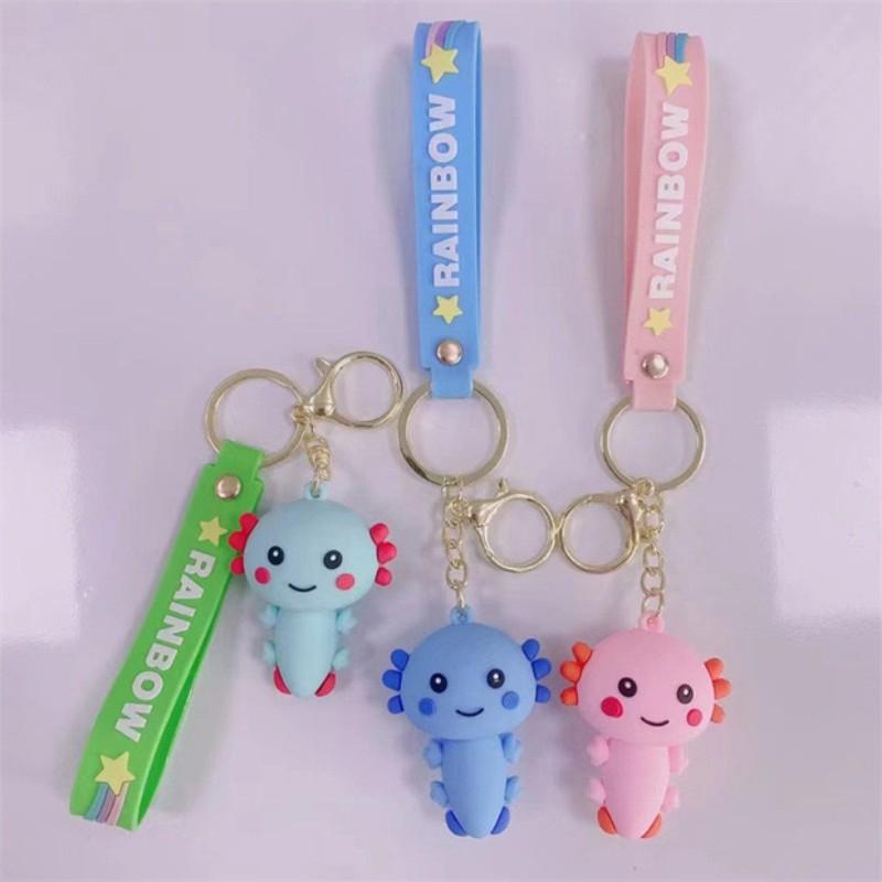 Cute Cartoon Dragon Keychain Pendant, Adorable Bag Charm, Couple Axolotl Figure, Perfect Gift for Lovers, Unique Accessory