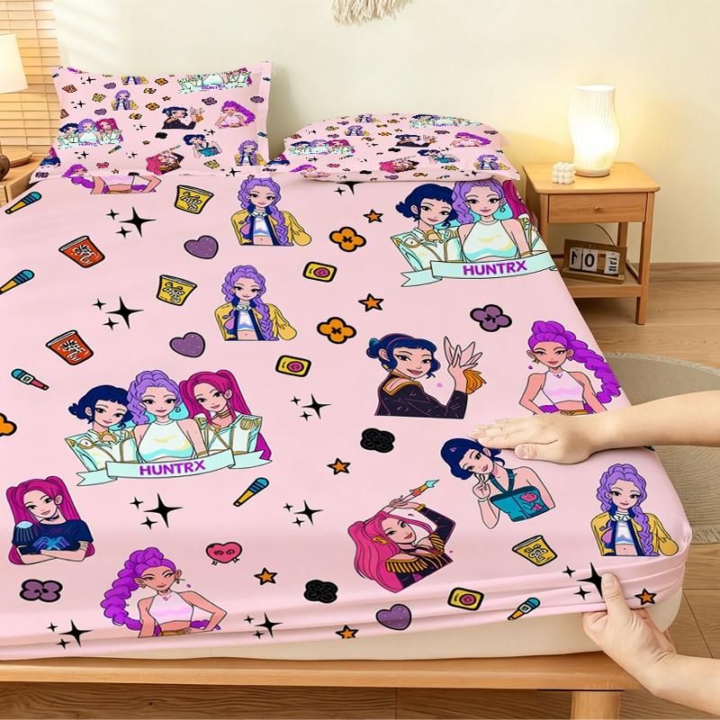 Geometric Pattern Bedding Set, 3 Counts/set Including 1 Count Fitted Sheet & 2 Counts Pillowcase without Filler, Soft Comfortable Bedding Set for Home Bedroom, Bedsheet Sets, Bed Sheets Set