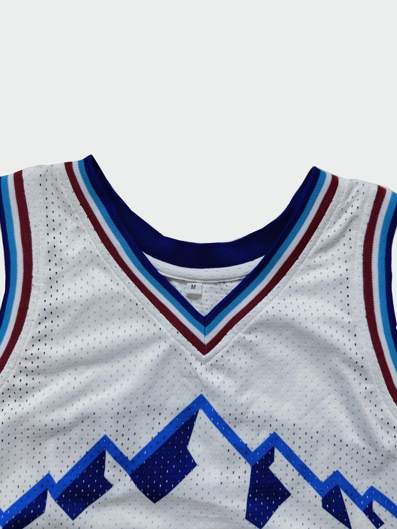 Men's Letter & Number Embroidery Vintage Basketball Jersey, Loose Breathable Sleeveless V-Neck Tank Top, Basketball Sports Jersey for Outdoor Sports, Lightweight Jersey, Breathable Athletic Top