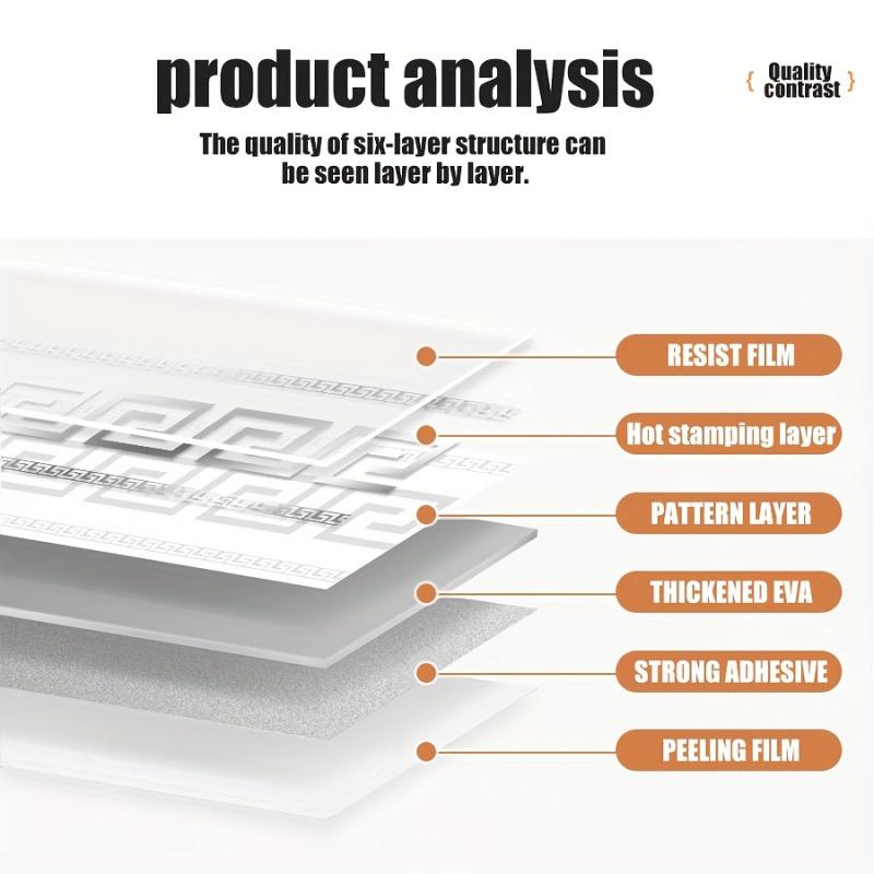 1 Roll Imitation Brick Panel Marble Backsplash Wallpaper European Marble Pattern PVC Material 197×3.94 Inches Thick Self-Adhesive Waterproof DIY Decoration for Bedroom Kitchen Bathroom