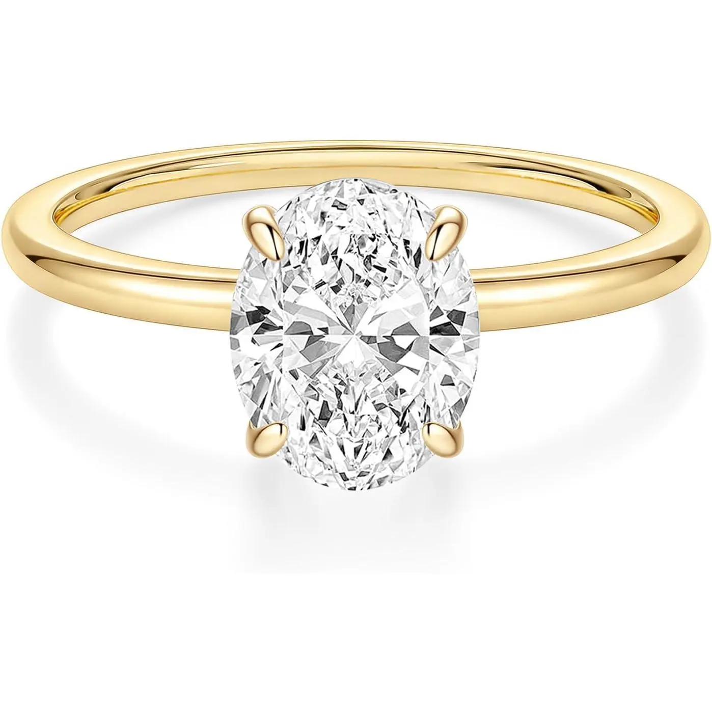 EAMTI 3CT 925 Sterling Silver Engagement Rings Oval Cut Solitaire Cubic Zirconia CZ Wedding Promise Rings for Her Wedding Bands for Women Sizes 3-11