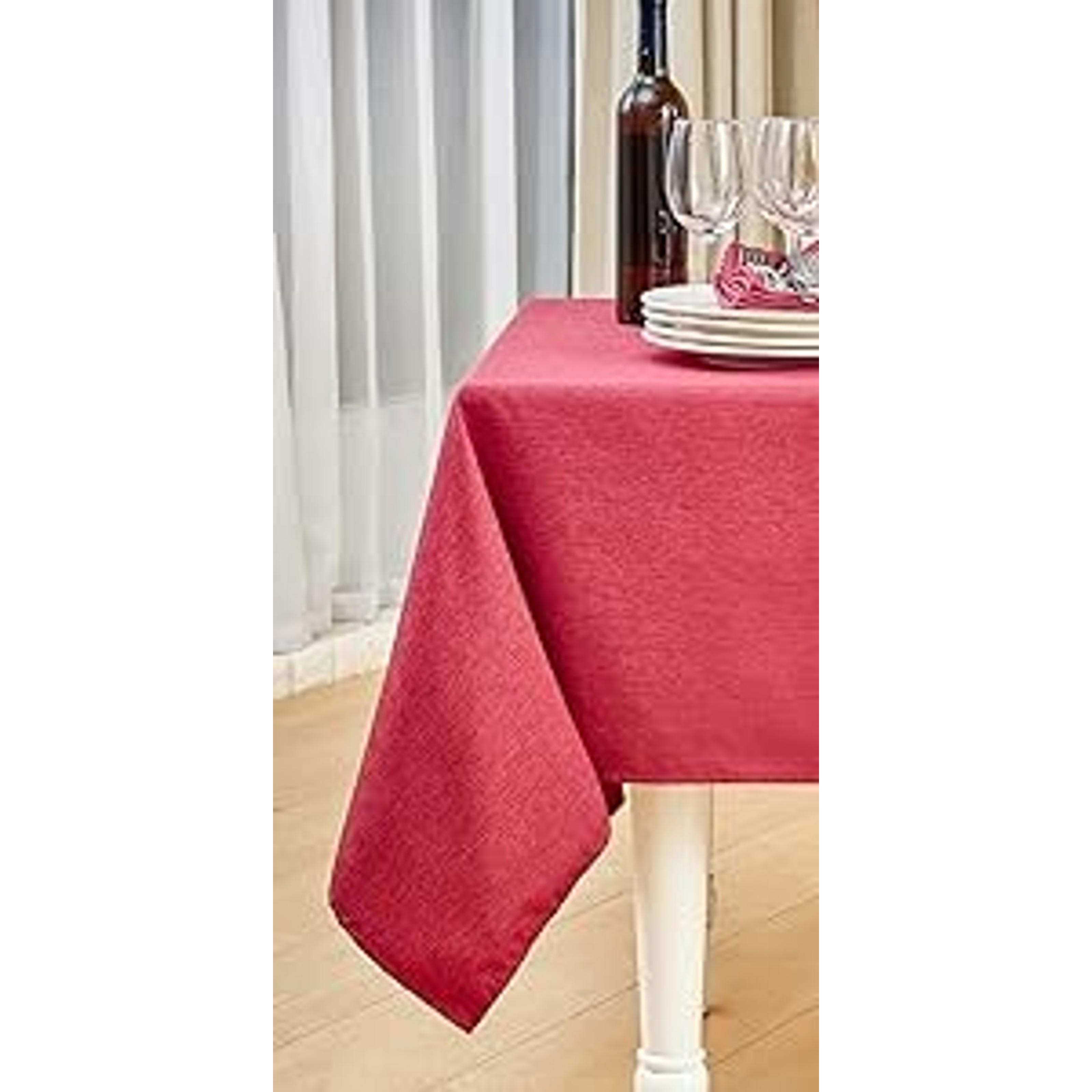 Rectangle Table Cloth Linen Farmhouse Tablecloth Waterproof Anti-Shrink Soft and Wrinkle Resistant Decorative Fabric Table Cover for Kitchen (Dark Grey, 52" x 70" (4-6 Seats))