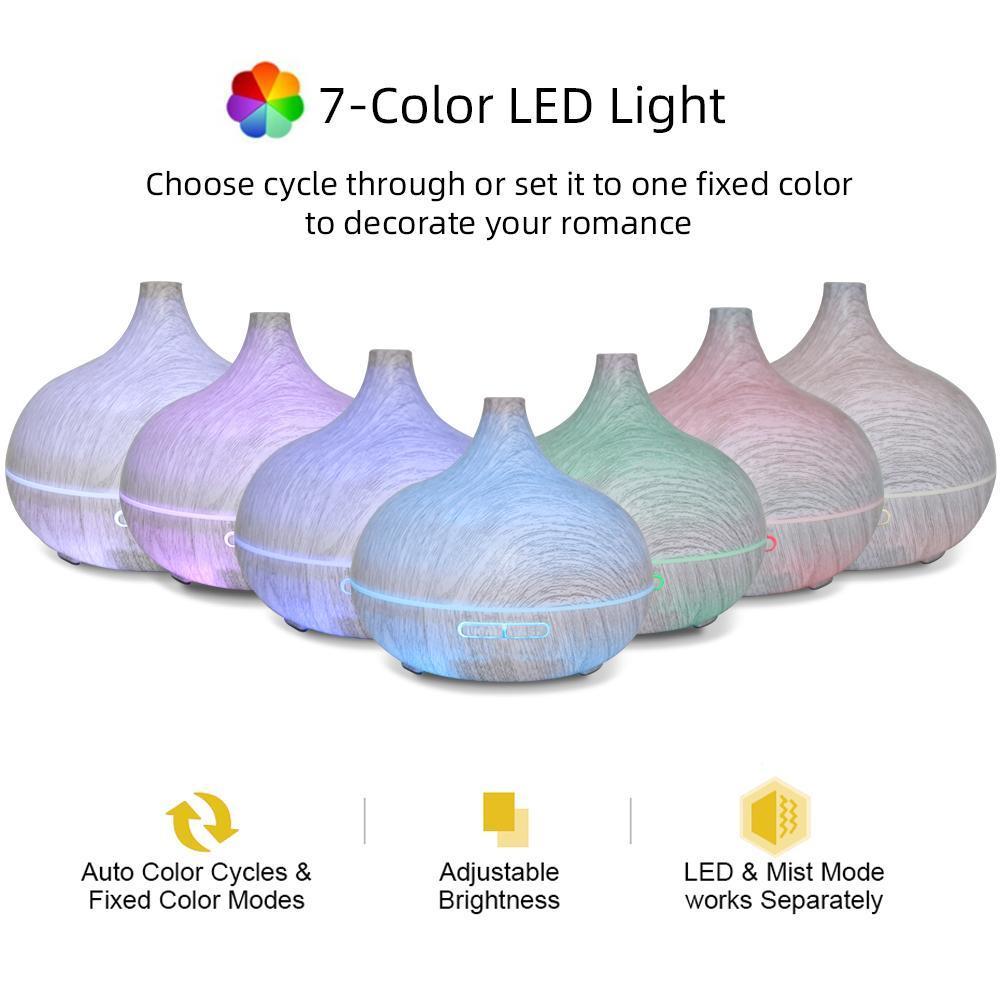 SRH 2 PCS 550ml Cool Mist Essential Oil Diffuser and Humidifier with Auto Shut-Off Remote Control 7 Color LED Lights Soundwave Tech for Home Bedroom Office pro vir tec large fog colorful vintage commercial branch tube w rain sound tabletop mode SRH 2 PCS 550ml Cool Mist Essential Oil Diffuser and Humidifier with Auto Shut-Off Remote Control 7 Color LED Lights Soundwave Tech for Home Bedroom Office pro vir tec large fog colorful vintage commercial branch tube w rain sound tabletop mode