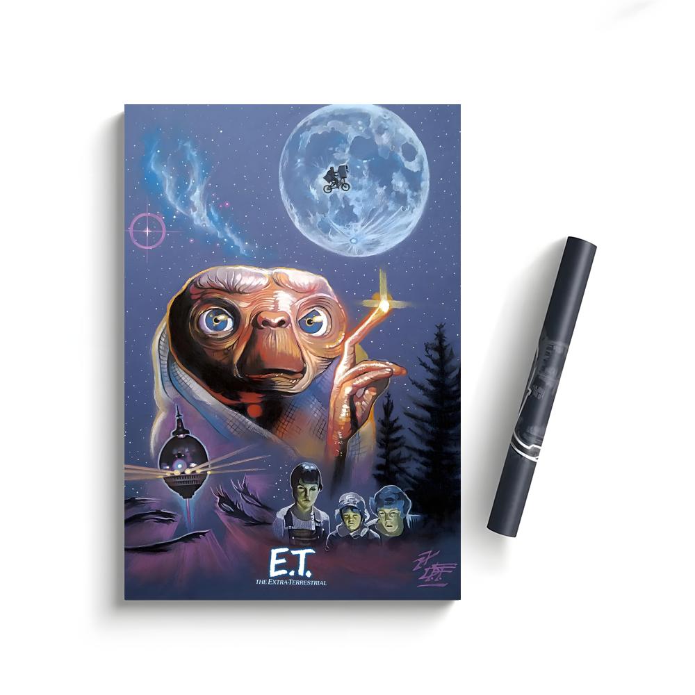 Alien Movie Retro Poster Self-Adhesive Waterproof Art Sticker, Aesthetic Minimalist Wall Poster for Coffee Shop, Bar & Home Room Decor