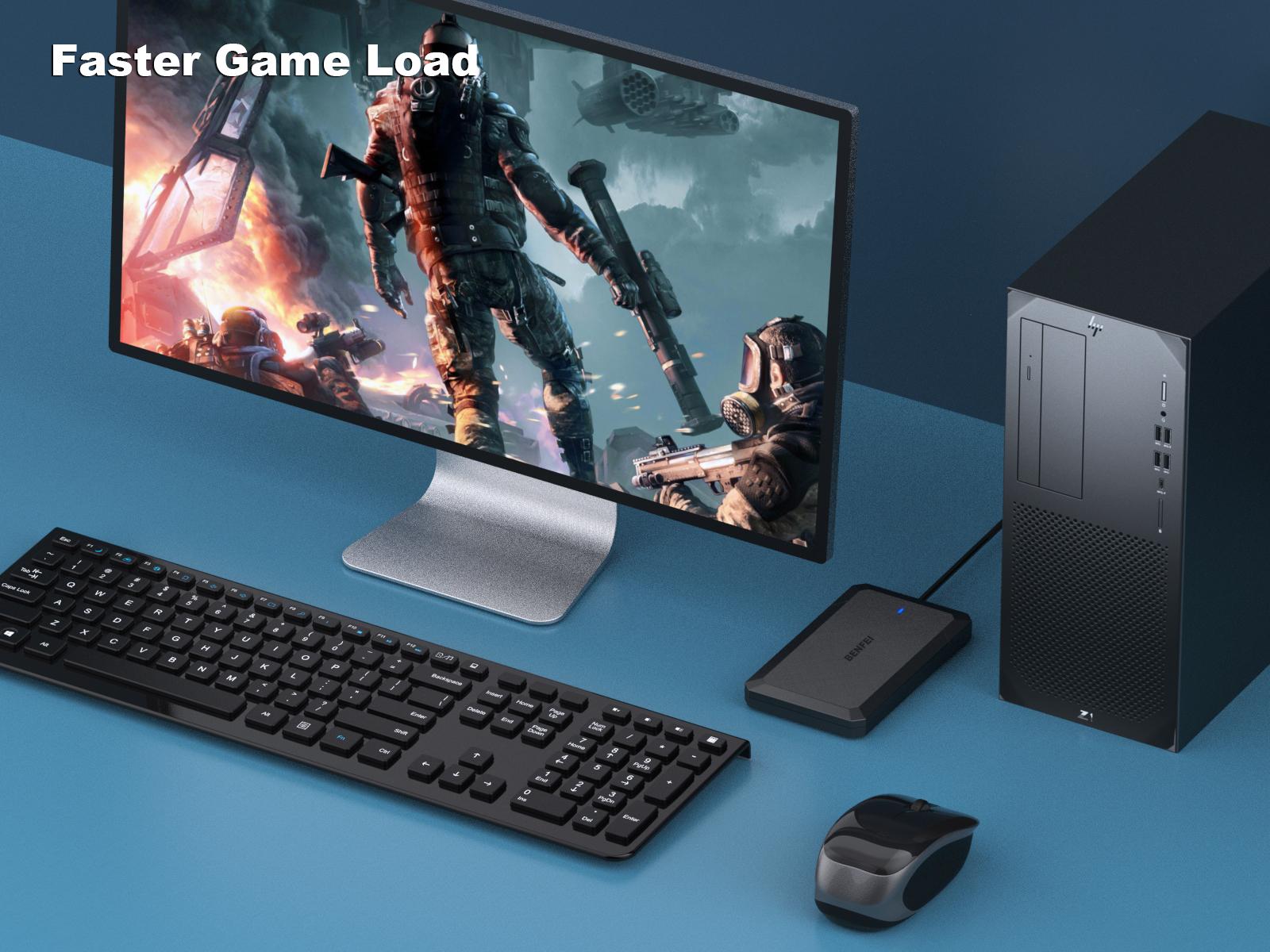 BENFEI 2.5 Inch SSD Enclosure SATA to USB-C/A Tool Free External Hard Drive Box BENFEI 2.5 Inch SSD Enclosure SATA to USB-C/A Tool Free External Hard Drive Box