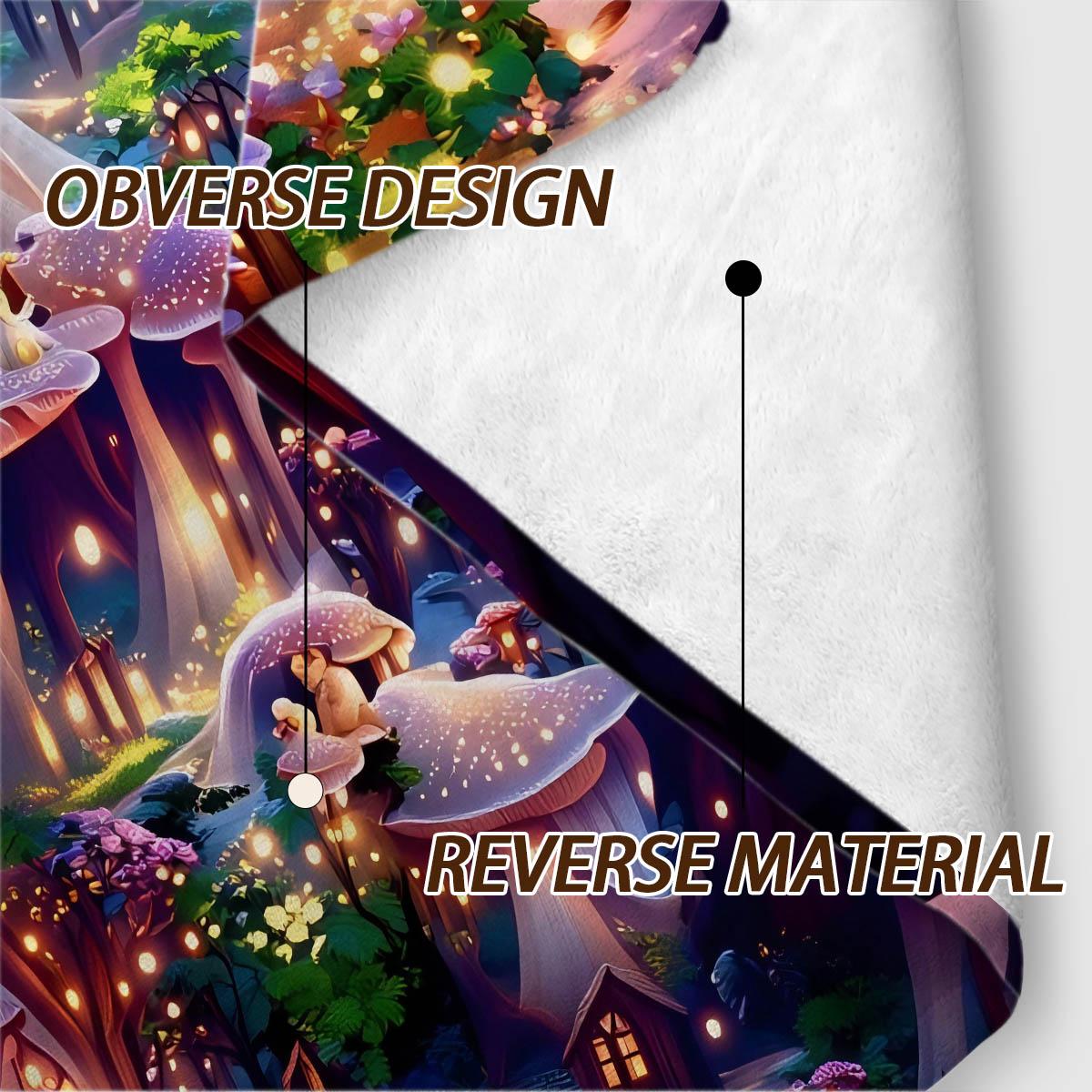 Dreamy Night Forest Print Blanket, Soft Flannel, Lightweight Warm, No Pilling, Living Room Bedroom Window Cover, Holiday Gift, Pet Blanket