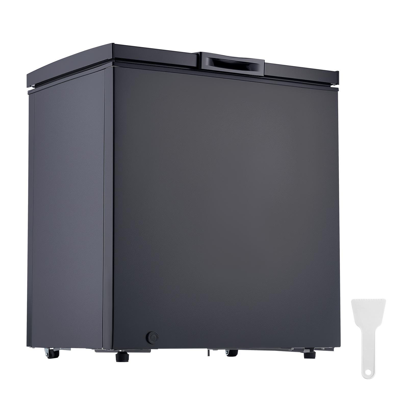 Chest Freezer, 5 Cu. ft Compact Deep Freezer, Free Standing Top Open Door Chest Freezers with 2 Removable Baskets Adjustable Thermostat - Energy Saving, Low Noise Garage Ready, Black
