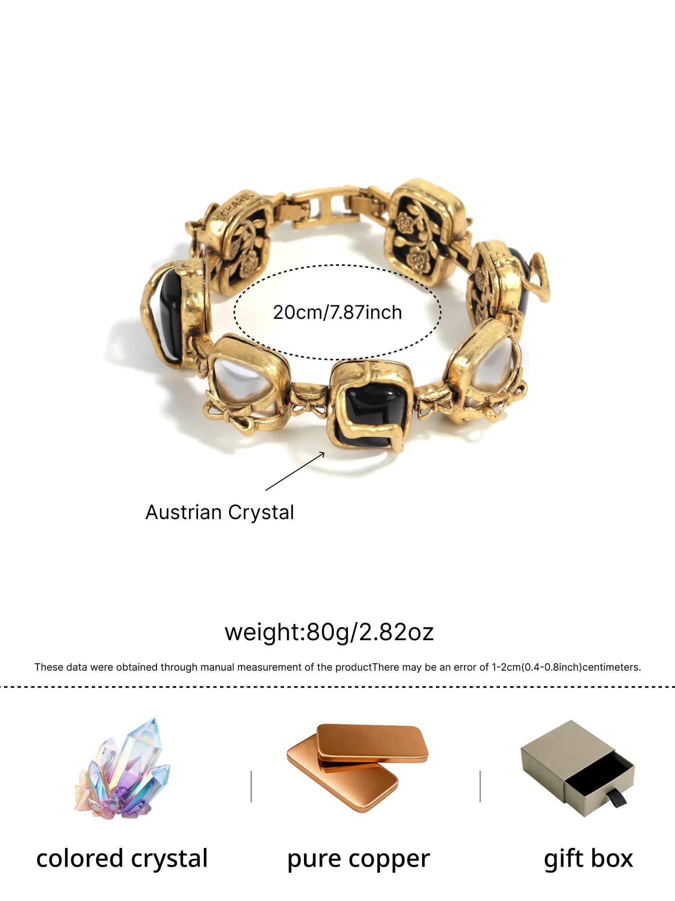 1 fashionable and elegant Baroque diamond encrusted bracelet, suitable for daily commuting, vacation and dating, and also a surprising and exquisite small gift.