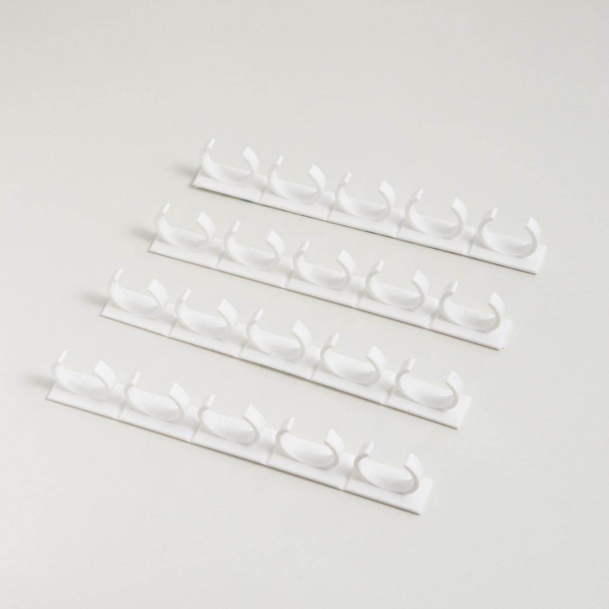 Wall Mounted Spice Storage Rack, 4 Rows Space Saving Seasoning Bottles Organizer, Simple Storage Holder Hook for Kitchen Cabinet, Refrigerator and Cupboard Door