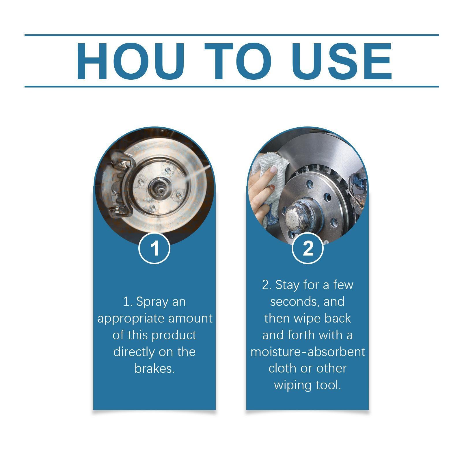 Rayhong Professional Brake Disc Cleaning Spray, Disk Cleaner, Lubricates Brakes, Reduces Noise, Enhances Braking Performance, for Cars, Trucks, Motorcycles