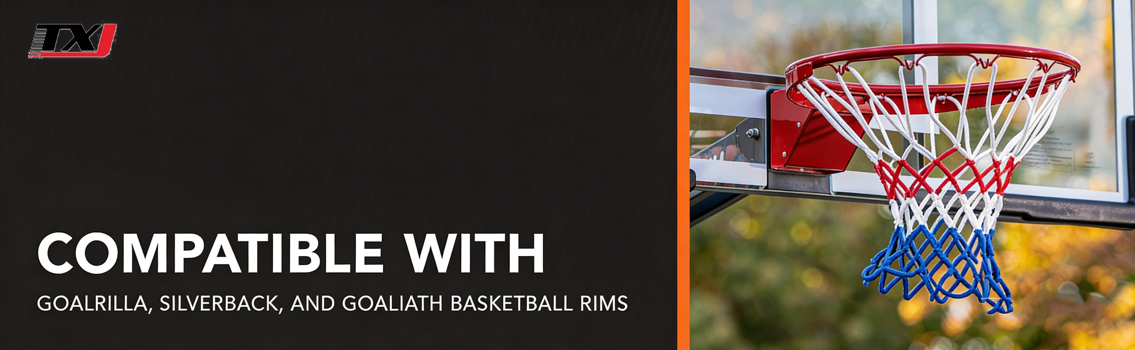 Heavy-Duty All-Weather Polyester Basketball Net, Durable Outdoor Sports Equipment, Ideal for Parks and Schools, Weather Resistant Design