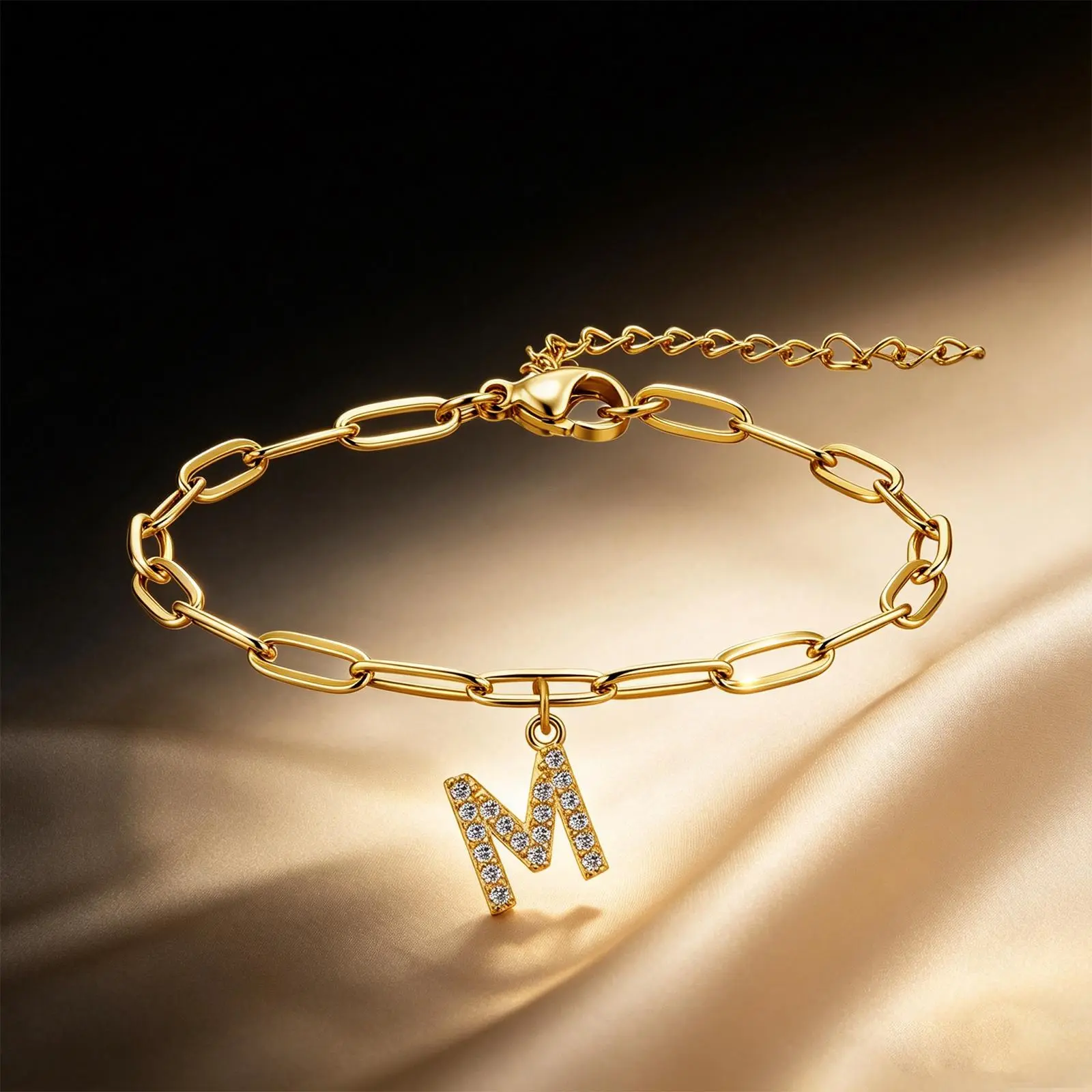 Cicy Bell Ankle Bracelets for Women 18K Gold Marquise Opal Layered Anklets Non Tarnish Summer Beach Jewelry Gift