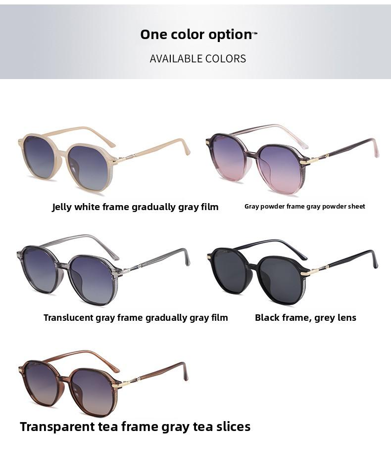 Ultra-light small frame sunglasses for women's high-end sense UV protection, big face and thin trend polarized sunglasses, hiking glasses, cycling glasses