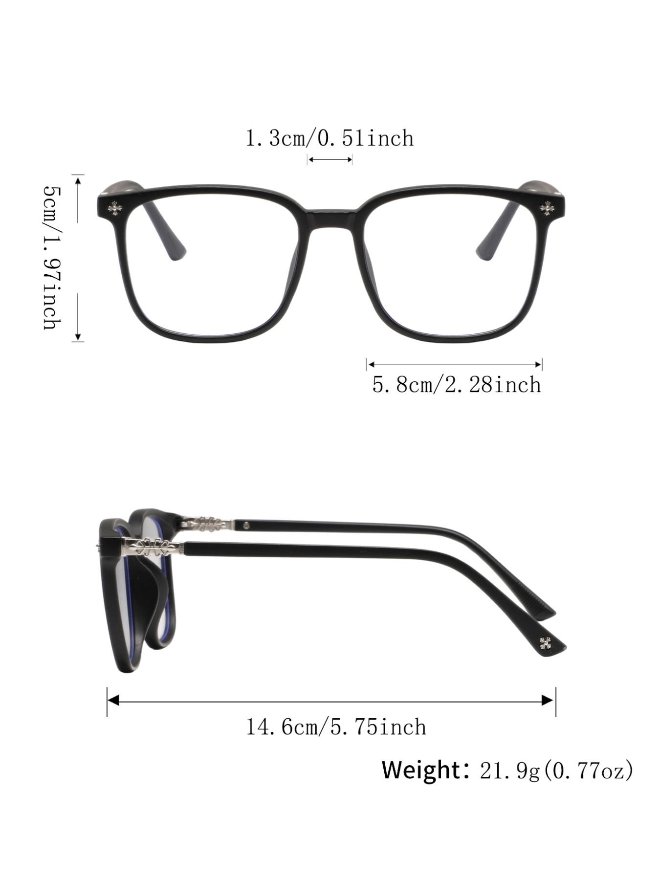 Men's PC Square Frame Glasses, Simple Casual High-End Fashion, Classic Sand Frames, Trendy Style, Square Eyed Glasses, Square Eyeglass Frame, Square Frame Eyewear, Fashionable Frames Glasses, Trendy Casual Eyeglasses