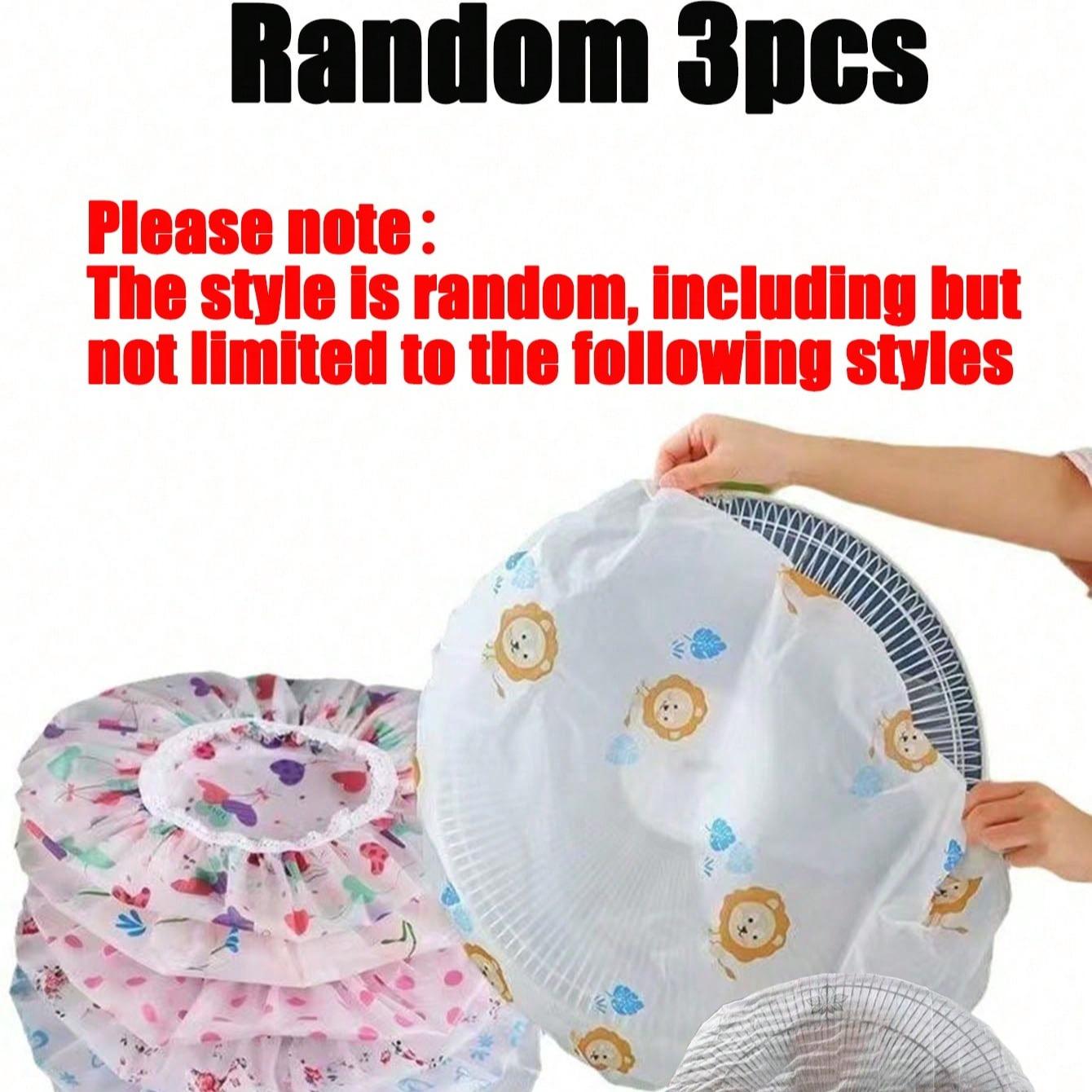 3/1 pcs-Fan Dust Cover Set, High-Strength Pe Material, Stackable Design, Fits Tabletop/floor/hanging Fans, Easy Clean, Standard Size, Home Office Storage