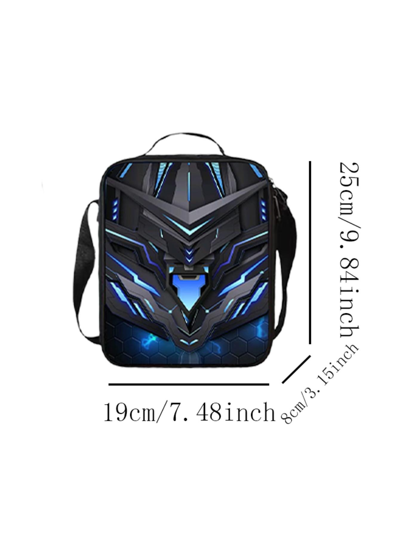 Mechanical Style Three-Piece Backpack Set, Casual Daily Use Bag for Boys, Durable Student Bookbag with Spacious Design, All Seasons