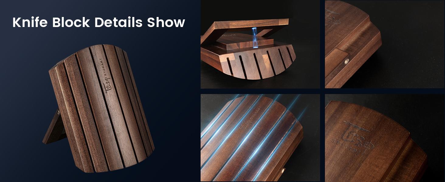 【TikTokShopSpringGlowUp】SYOKAMI Knife Set 7 Piece Japanese Style Kitchen Knife Set With Foldable Magnetic Acacia Wood Block Sharp High Carbon Stainless Steel Knives Set for Kitchen with Anti-slip Ergonomic Handle, Mother's Day Gift 【TikTokShopSpringGlowUp】SYOKAMI Knife Set 7 Piece Japanese Style Kitchen Knife Set With Foldable Magnetic Acacia Wood Block Sharp High Carbon Stainless Steel Knives Set for Kitchen with Anti-slip Ergonomic Handle, Mother's Day Gift