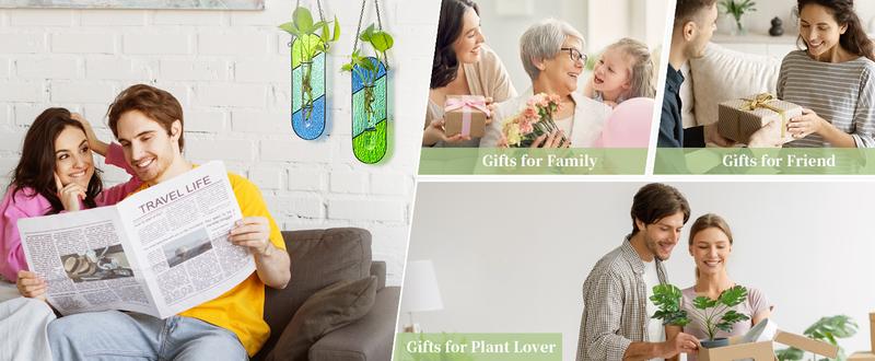 Stained Glass Propagation Wall Hanging: Spring Propagation Station Planters for Window Decor - Propagation Tubes Terrarium Unique Plant Lover Gift Stained Glass Propagation Wall Hanging: Spring Propagation Station Planters for Window Decor - Propagation Tubes Terrarium Unique Plant Lover Gift