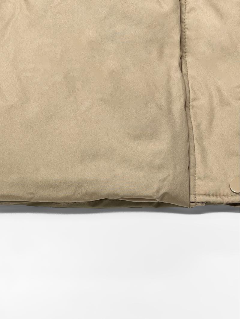 Versatile Plain Hooded Zip-Up Side Pocket Cotton Vest Versatile Plain Hooded Zip-Up Side Pocket Cotton Vest