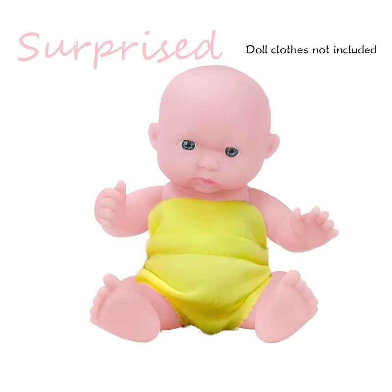 5-Inch PVC Plush Doll, Early Education Toy for Kids, Soft Rubber Doll, Birthday and New Year Gift for Little Girls
