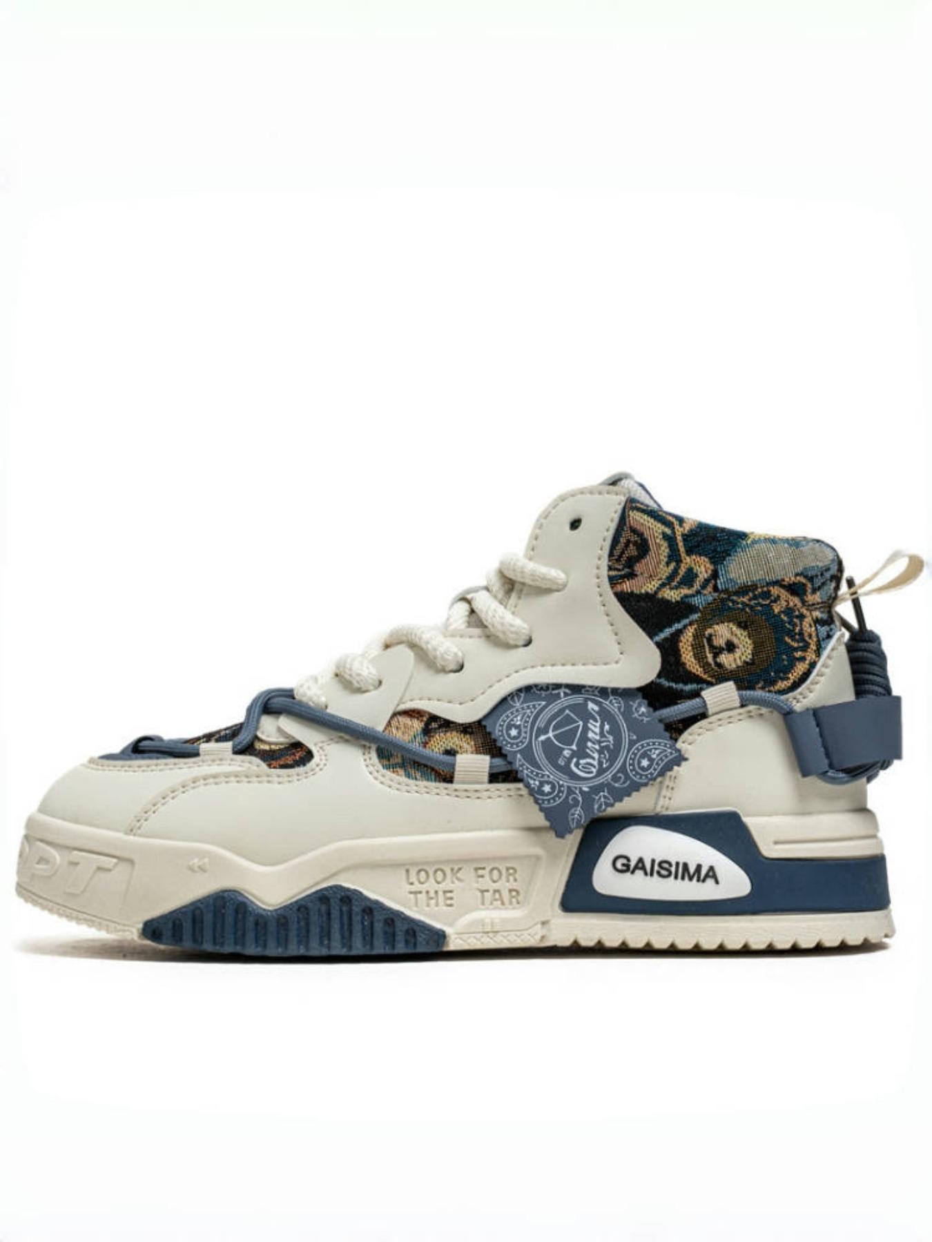 Men's Fashionable Patchwork Design Lace Up Sneakers, Casual Breathable Comfortable Sports Running Shoes, Male All-match Round Toe Shoes for Daily Wear