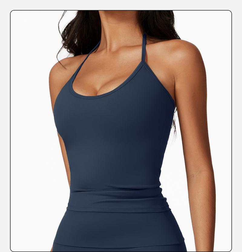 Women's Sports Tank Top Camisole Sports Tank Top with Built-in Bra Pads High Strength Yoga Underwear,Running Gym Exercise Outdoor Daily Wear Sports Tank Top,Quick Dry Yoga Tank Top,Fitness Tank Top Activewear