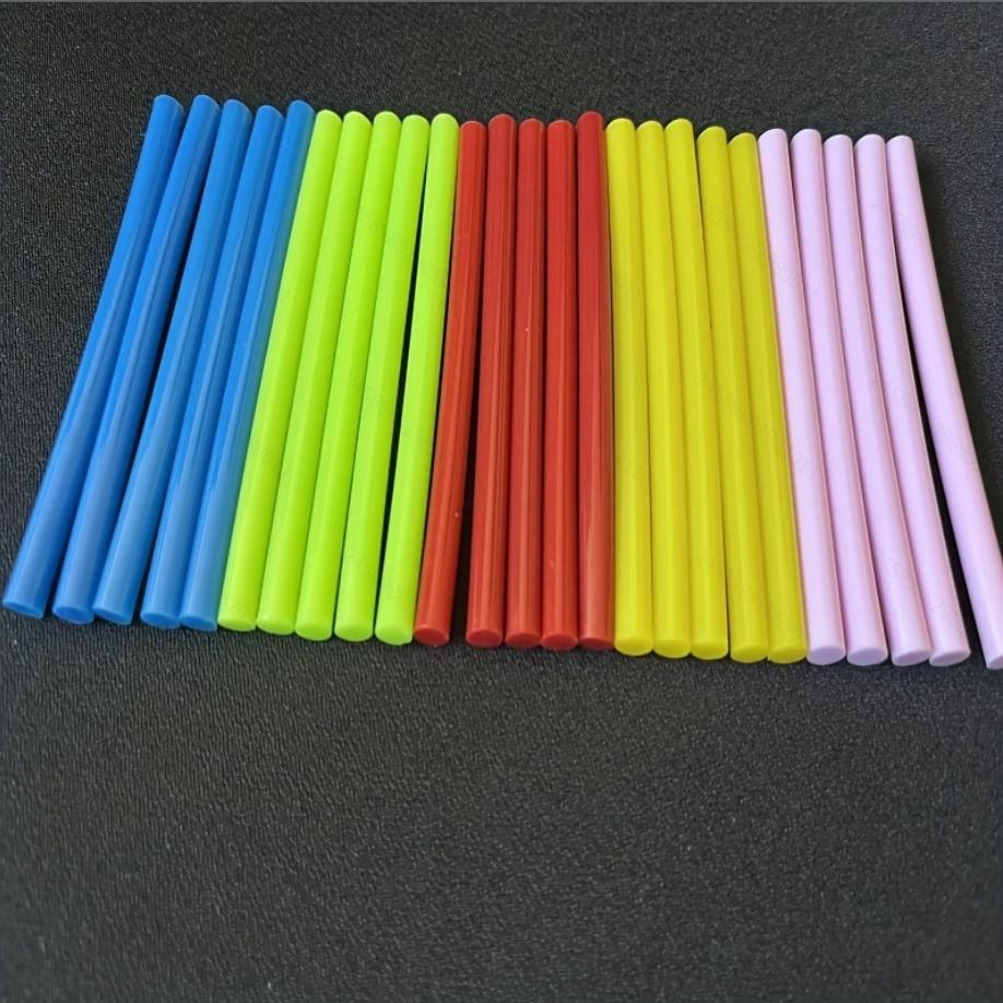 50 Colorful Hot Melt Glue Sticks, Size 0.7cm X 10cm, Ideal for Handmade Crafts, DIY Projects, General Repair, Holiday Decorations