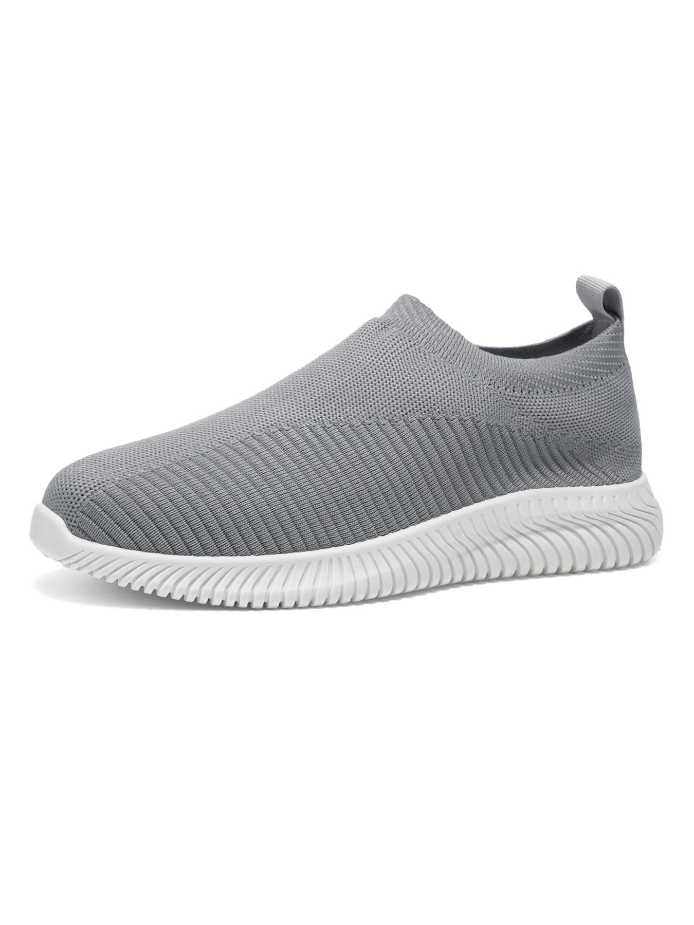 Men's One-Step Slip-On Lazy Shoes, Sporty Casual Sneakers, Textile Upper PVC Durable Sole, Skateboard Shoes, Home Office Outdoor Running