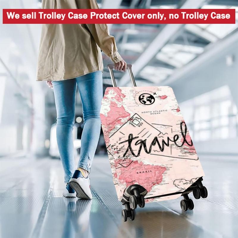 1pc slogans Cover(Suitcase not included), Travel accessories Travel essentials Suitable for travel and outings, Dustproof Cover, And Durable Travel Accessory Suitable for Various Sizes for Travel & Home Use3.26PYT-17