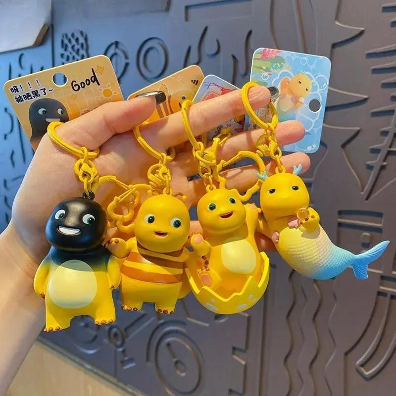 Kawaii Nailong Keychain Cartoon Anime Funny Milk Dragon Doll Keychain Backpack Pendant for Girlfriend's Birthday Gift