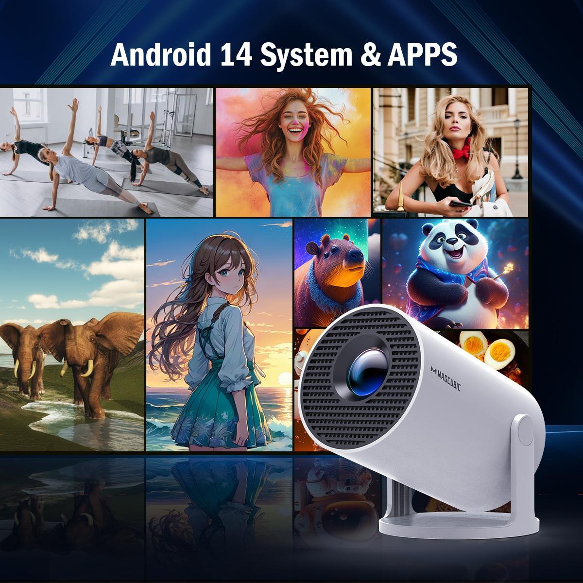 Magcubic HY300Pro Android 14.0 Projector , Dual WiFi6 Wireless 290ANSI Allwinner H726 BT5.4 Bluetooth 1080P 1280*720P Portable Audio Home Video Projector, Multifunctional Projector for Home Cinema, Outdoor, Movie Night, Gift #GLOBAL PICKS Magcubic HY300Pro Android 14.0 Projector , Dual WiFi6 Wireless 290ANSI Allwinner H726 BT5.4 Bluetooth 1080P 1280*720P Portable Audio Home Video Projector, Multifunctional Projector for Home Cinema, Outdoor, Movie Night, Gift #GLOBAL PICKS