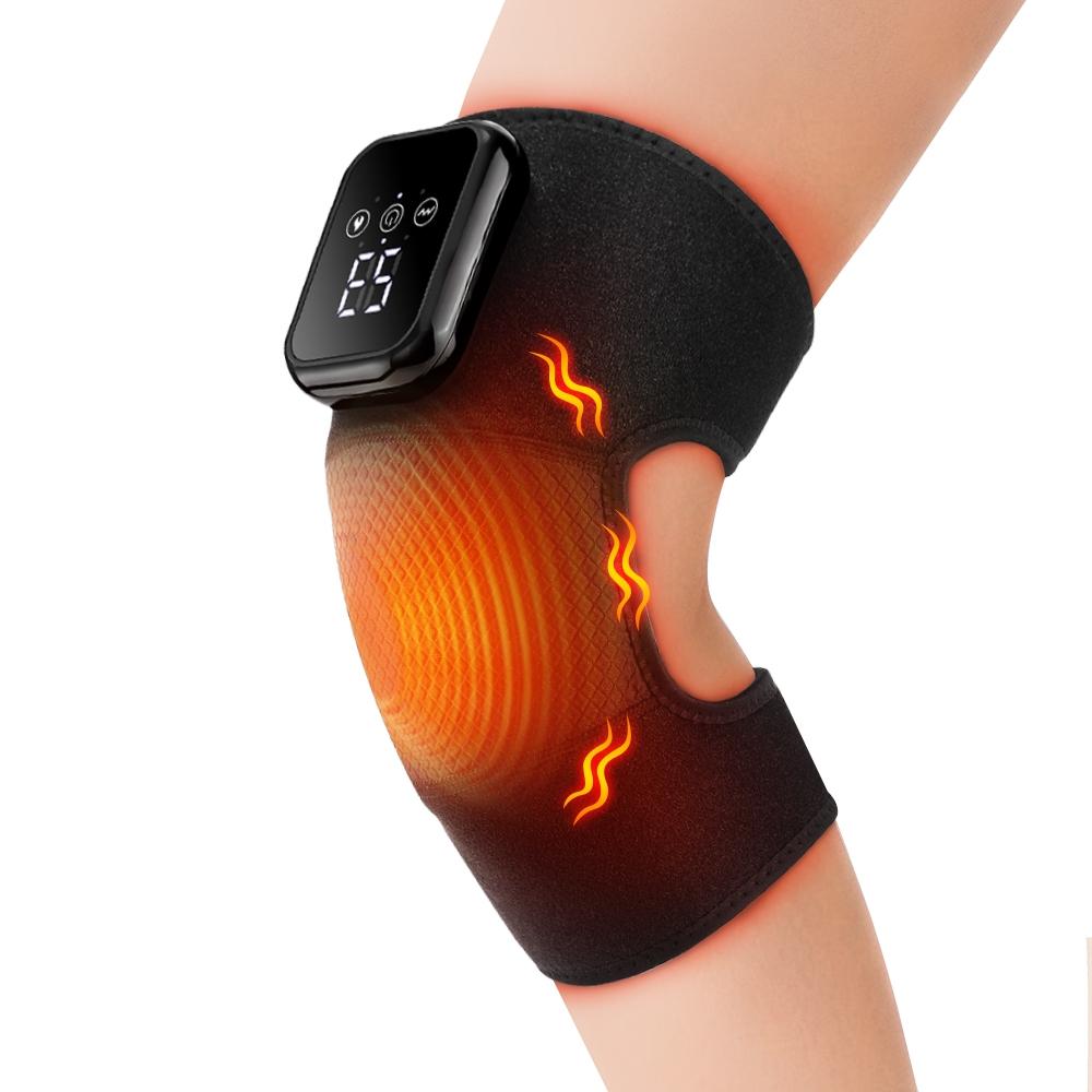 Heated Knee Massager with 3 Vibration Modes 3 Heating Levels, Heated Wrap Knee Support, Ideal Gifts