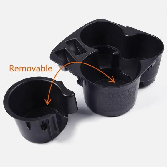 CROSSDESIGN Fit For 2007-12 Nissan Altima Black Center Console Cup Holder & Liner