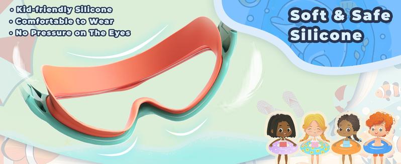 MERSUN 2 Pack Kids Swim Goggles for 3-15 UV Protection Anti-Fog High Definition Waterproof Adjustable Goggles for Boys and Girls - Safety anti-uv swimming goggles swim glass anti-fog swimming goggles Swimminggoggles Nose Clip