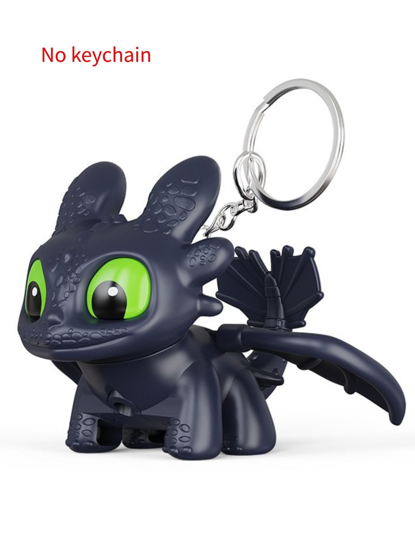 Luminous Dragon Trainer Toothless Keychain, Cute Movable Light-Up Pendant, Unique Gift for Birthday, All-Season Cartoon Style Accessory